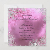 ピンクシルバープリンセスキンセアニェラ仮装 招待状 (裏面)