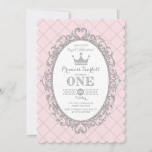 ピンクシルバープリンセス1歳誕生日パーティークラウン