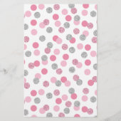 ピンクシルバーベビーシャワー終了パパのフレーズのゲーム (裏面)