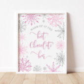 ピンクシルバーホットチョコレートバーでウォームアップ ポスター