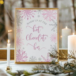 ピンクシルバーホットチョコレートバーでウォームアップ ポスター