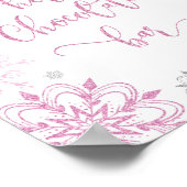 ピンクシルバーホットチョコレートバーでウォームアップ ポスター (角)