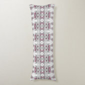 ピンクシルバーホワイトフローラ抱き枕 ボディピロー (正面縦)