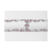 ピンクシルバーホワイトフローラ 招待状ベリーバンド (裏面例)