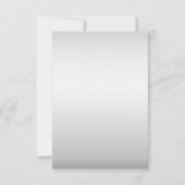 ピンクシルバーホワイトフローラRSVPカード 出欠カード (裏面)