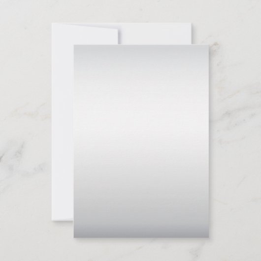 ピンクシルバーホワイトフローラRSVPカード 出欠カード (裏面)