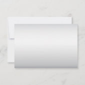 ピンクシルバーホワイトフローラRSVPカード 出欠カード (裏面)