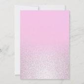 ピンクシルバーラベンダーグラディエントグリッタースイーツ16 招待状 (裏面)