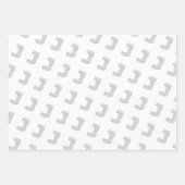 ピンクシルバーレターJ ラッピングペーパーシート (正面3)