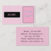 ピンクシルバー美しい気に皮 名刺 (正面/裏面)