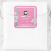 ピンクシルバー製品の包装ラベルカスタムロゴ スクエアシール (バッグ)