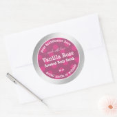 ピンクシルバー製品の包装ラベルプロフェッショナル ラウンドシール (封筒)