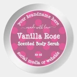 ピンクシルバー製品の包装ラベルプロフェッショナル ラウンドシール