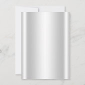 ピンクシルバー キラキラ グラム ベイビーガール シャワー 招待状 (裏面)