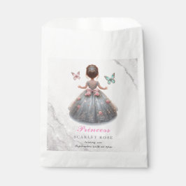 ピンクシルバー プリンセスドレス おとぎ話 誕生日パーティー フェイバーバッグ