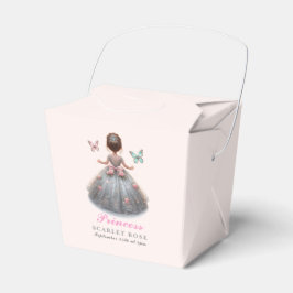 ピンクシルバー プリンセスドレス おとぎ話 誕生日パーティー フェイバーボックス