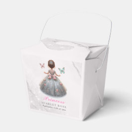 ピンクシルバー プリンセスドレス おとぎ話 誕生日パーティー フェイバーボックス