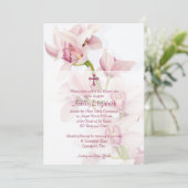 ピンクシンビジウムオーキッドファースト招待状 招待状 (スタンド正面)