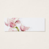 ピンクシンビジウムオーキッドフローラ結婚式の引き出物ラベル (裏面)