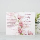 ピンクシンビジウムオーキッドフローラ結婚式 プログラム (スタンド正面)