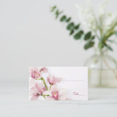 ピンクシンビジウムオーキッド結婚フローラ座席表 プレイスカード (スタンド正面)