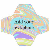 ピンクシンプルがかったオレンジ色の黄色の抽象芸術名tを追加 サッカーボール (フラット)