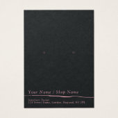 ピンクシンプルとブラックのイヤリングディスプレイカード (正面)