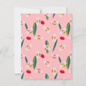 ピンクシンプルのエレガントバレンタイン ノートカード (裏面)