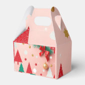 ピンクシンプルのクリスマス フェイバーボックス (裏面サイド)
