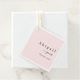 ピンクシンプルのスクリプモダントの感謝していLuxury  You フェイバータグ