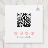 ピンクシンプルのスクリプモダントの感謝していLuxury You フェイバータグ (裏面)