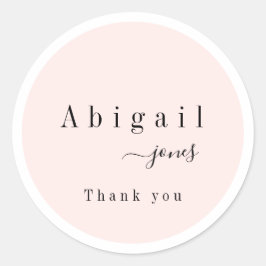 ピンクシンプルのスクリプモダントの感謝していLuxury  You ラウンドシール