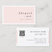 ピンクシンプルのスクリプモダント高級プロフェッショナル 名刺 (正面/裏面)