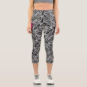 ピンクシンプルの唇を持つシブパーソナライズされたラ カプリレギンス (正面)