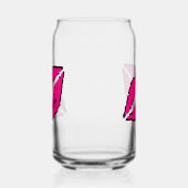 ピンクシンプルの唇を持つシブパーソナライズされたラ ガラス缶 (左)