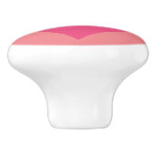 ピンクシンプルの背景にハートピンクのセラミックプル セラミックノブ (側面)