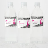 ピンクシンプルの詳細ブライダルシャワー ペットボトルラベル (ボトル)