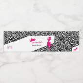 ピンクシンプルの詳細ブライダルシャワー ペットボトルラベル (シングルラベル)