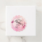 ピンクシンプルエレガント色の母の日 フェイバータグ (インサイチュ)