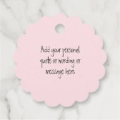 ピンクシンプルエレガント色の母の日 フェイバータグ (裏面)