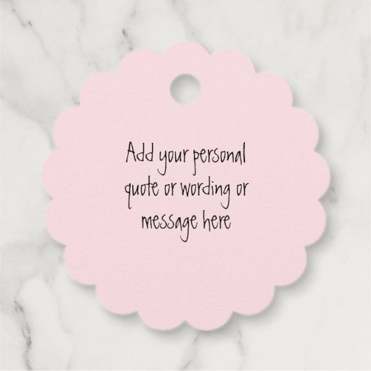 ピンクシンプルエレガント色の母の日 フェイバータグ (裏面)