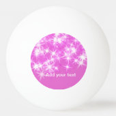 ピンクシンプルグリッタースパークル星にテキストを追加 卓球ボール (裏面)