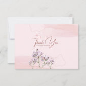 ピンクシンプルサンキューカード サンキューカード (裏面)