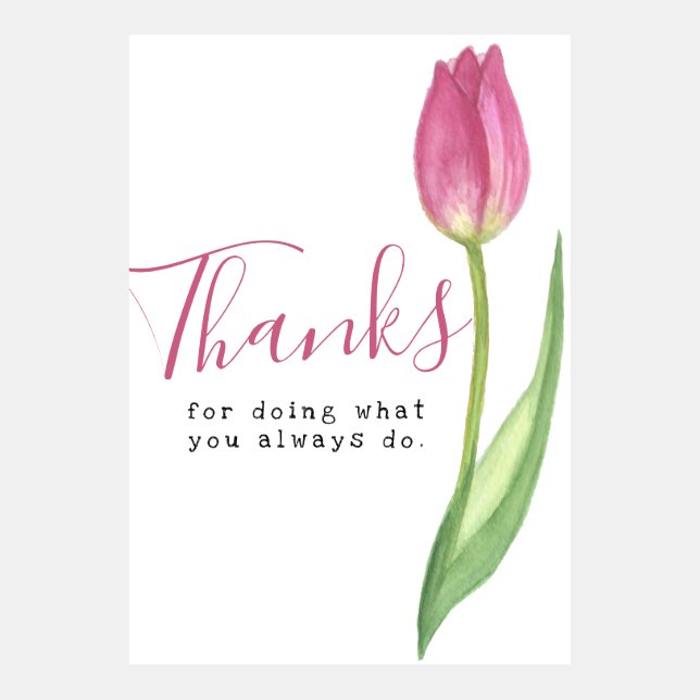 ピンクシンプルチューリ感謝していップ付き (正面)