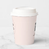 ピンクシンプルハートビジネスロゴQRコードカスタム 紙コップ (左)