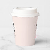 ピンクシンプルハートビジネスロゴQRコードカスタム 紙コップ (右)
