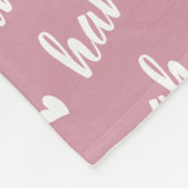 ピンクシンプルパーソナライズされたのリピート名ベビーガール フリースブランケット (角)