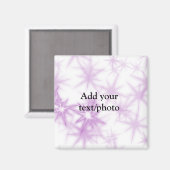 ピンクシンプルパープルグリッタースパークル追加ネーム文字t マグネット (正面/裏面)