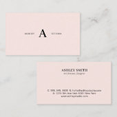 ピンクシンプルプロフェッショナルミニマル名刺 名刺 (正面/裏面)