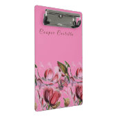 ピンクシンプルプロフェッショナル書道マグノリアス ミニクリップボード (アングル)